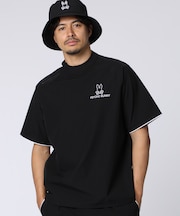 [GOLF]パイピングライン　 ナイロンショルダージップラグランTシャツ