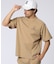 [GOLF]パイピングライン　 ナイロンショルダージップラグランTシャツ