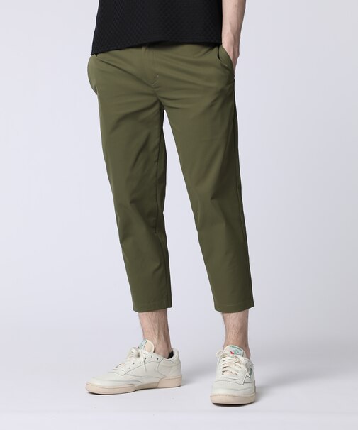 SOLOTEX ドライツイルスリムクロップドパンツ