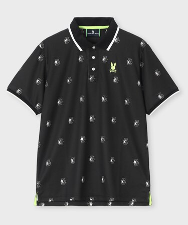 [GOLF]カレッジモノグラムプリント 　ポロシャツ