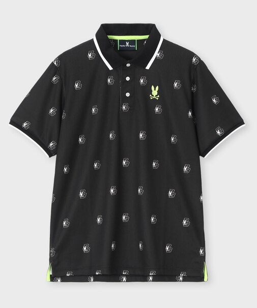 [GOLF]カレッジモノグラムプリント 　ポロシャツ
