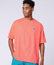 ファインメッシュ 　リラックスワンポイントロゴTシャツ