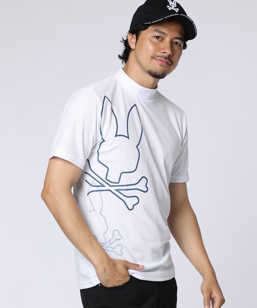 [GOLF]アウトライン2BUNNY 　ドライメッシュモックネックTシャツ
