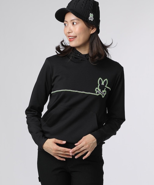 [GOLF][WOMEN]ラインモチーフ 裏起毛 　パーカ