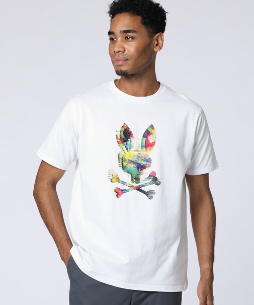 カラフルグリッチロゴ プリントTシャツ