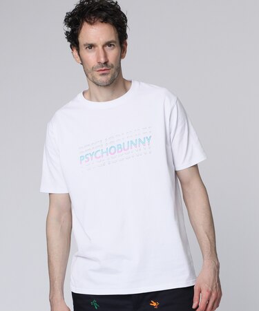 80's グラデーション ロゴ Tシャツ