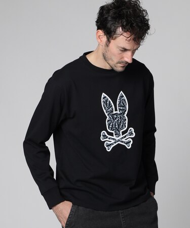 ロゴステッカーデザイン 　ロングスリーブTシャツ