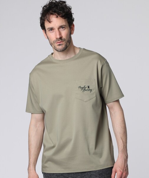 ポケットロゴ シルケットスムース Tシャツ