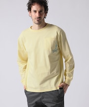 ワンポイントプリント ポケット 　ロンTEE