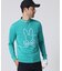 [GOLF]ラインモチーフ 裏起毛モックネック 　ロングスリーブTシャツ