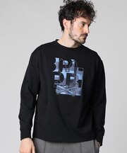 モザイクアウトラインバニー 　ロングスリーブTシャツ