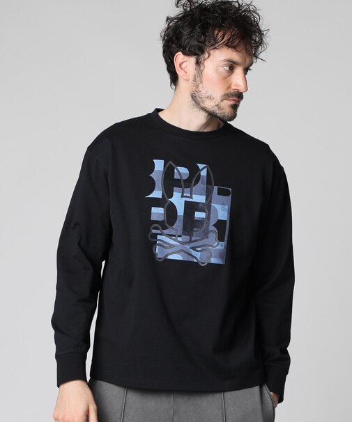 モザイクアウトラインバニー ロングスリーブTシャツ