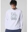 モザイクアウトラインバニー 　ロングスリーブTシャツ