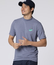 [GOLF]フラッグバニーロゴ メランジモックネックTシャツ