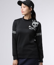 [GOLF][WOMEN]ラインスリーブロゴ　 モックネックＴシャツ