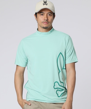 【公式】[GOLF] パイピング シルエットロゴ 　モックネックTシャツ