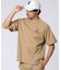 [GOLF]パイピングライン　 ナイロンショルダージップラグランTシャツ
