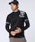 [GOLF]ラインスリーブロゴ　 モックネックＴシャツ