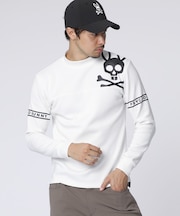 [GOLF]ラインスリーブロゴ　 モックネックＴシャツ