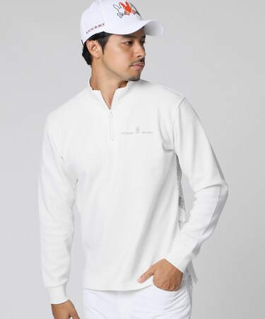 [GOLF]ハーフジップ 　長袖モックネック