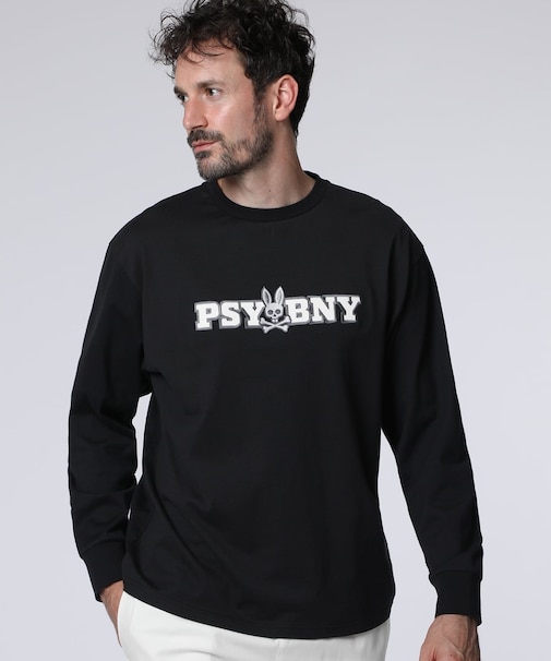 ロングスリーブ センターブロックロゴTシャツ