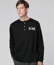 4BUNNY シルケットスムース ヘンリーネック 　ロングスリーブTシャツ