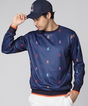 [GOLF]カラフルロゴパターン 　裏起毛 スウェット