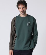 HEAT EFFECT TRICOT カラー切替 　ロングスリーブ Tシャツ