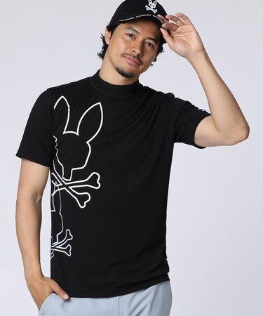[GOLF]アウトライン2BUNNY 　ドライメッシュモックネックTシャツ