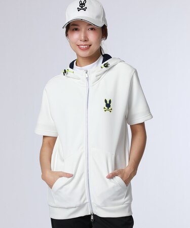 [GOLF][WOMEN]コントラストシグネチャーロゴ 半袖パーカ