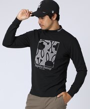 [GOLF]オリジナル総柄アートワーク 　モックネックＴシャツ
