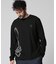裏起毛 ビッグシルエットロゴ 　ロングスリーブTシャツ