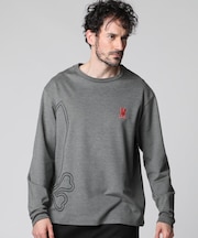 裏起毛 ビッグシルエットロゴ 　ロングスリーブTシャツ