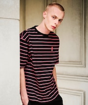 リラックスフィット ボーダーTシャツ