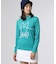 [GOLF][WOMEN]ラインモチーフ 裏起毛モックネック 　ロングスリーブTシャツ