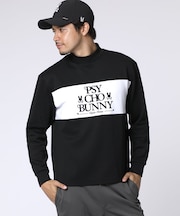 [GOLF]モダングラフィック 　バイカラーモックネックTシャツ