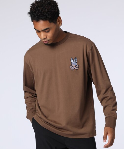 ロングスリーブ　モザイクステッチバニーTシャツ