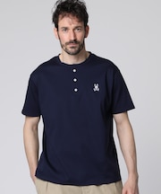 シルケットスムース ヘンリーネック 　Tシャツ