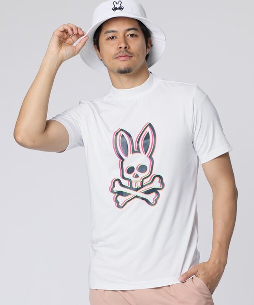 [GOLF] 3Dカラーロゴ 　モックネックTシャツ