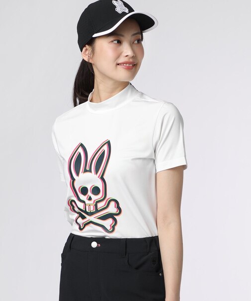 [GOLF][WOMEN] 3Dカラーロゴ 　モックネックTシャツ