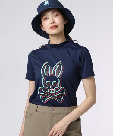 [GOLF][WOMEN] 3Dカラーロゴ 　モックネックTシャツ