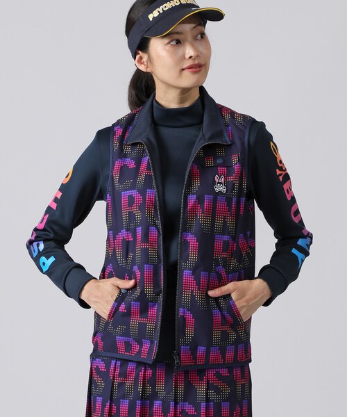 GOLF][WOMEN]ドットプリント リバーシブル ベスト｜サイコバニーの