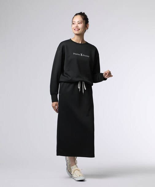 [WOMEN]クルーネックロングワンピース