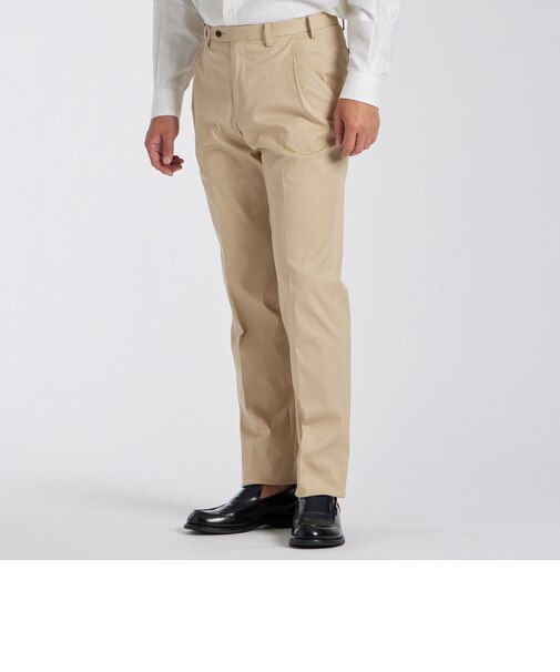 STRETCH COTTON GABARDINE 1PLEATS TAPERD SLACKS[ストレッチコットンギャバジン 1プリーツ テーパードスラックス]
