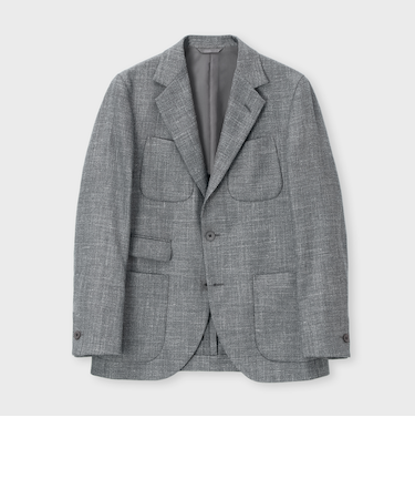 WOOL SILK LINEN HUNTING JACKET [ホップサック ハンティングジャケット]