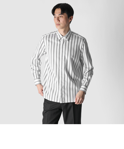 モノページ MONOTONE STRIPE FLY FRONT SHIRT｜ランバン・コレクションの