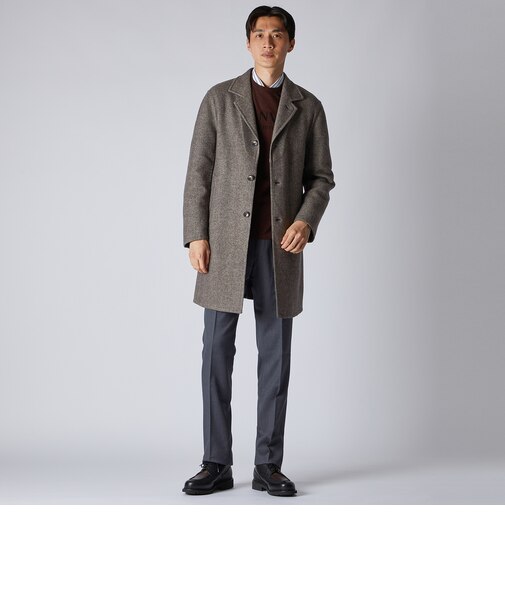 HERRINGBONE RIVER CHESTERFIELD COAT [ヘリンボーン リバー チェスターフィールドコート]