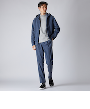 TRICOT CORDUROY ZIP UP  HOODIE