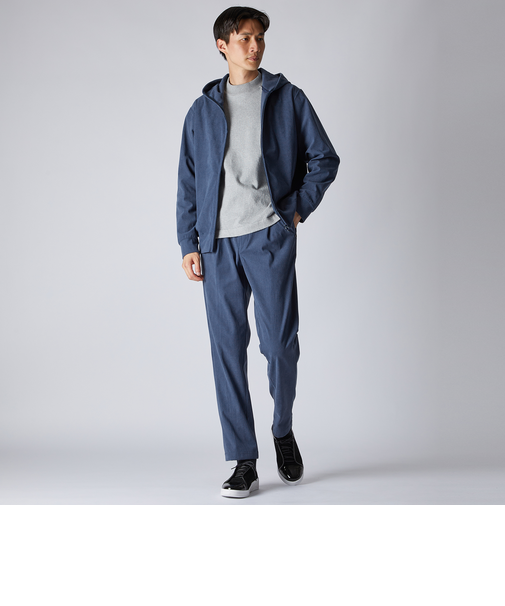 TRICOT CORDUROY ZIP UP  HOODIE