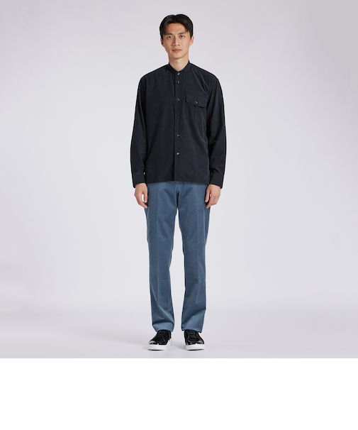 CORDUROY BAND COLLAR 　SHIRT